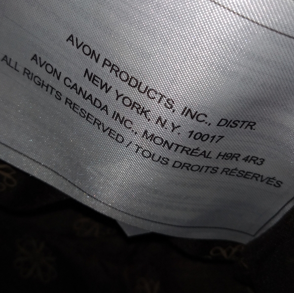 Avon Signature Collection Brown & White Satchel Purse, 2 Handles, Flower… - Picture 10 of 12